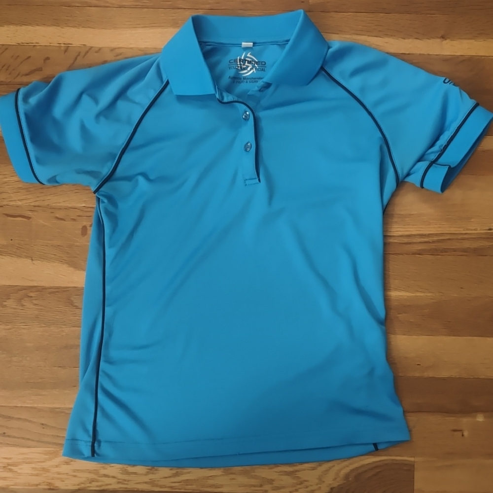 Certified Volleyball Official Blue Polo